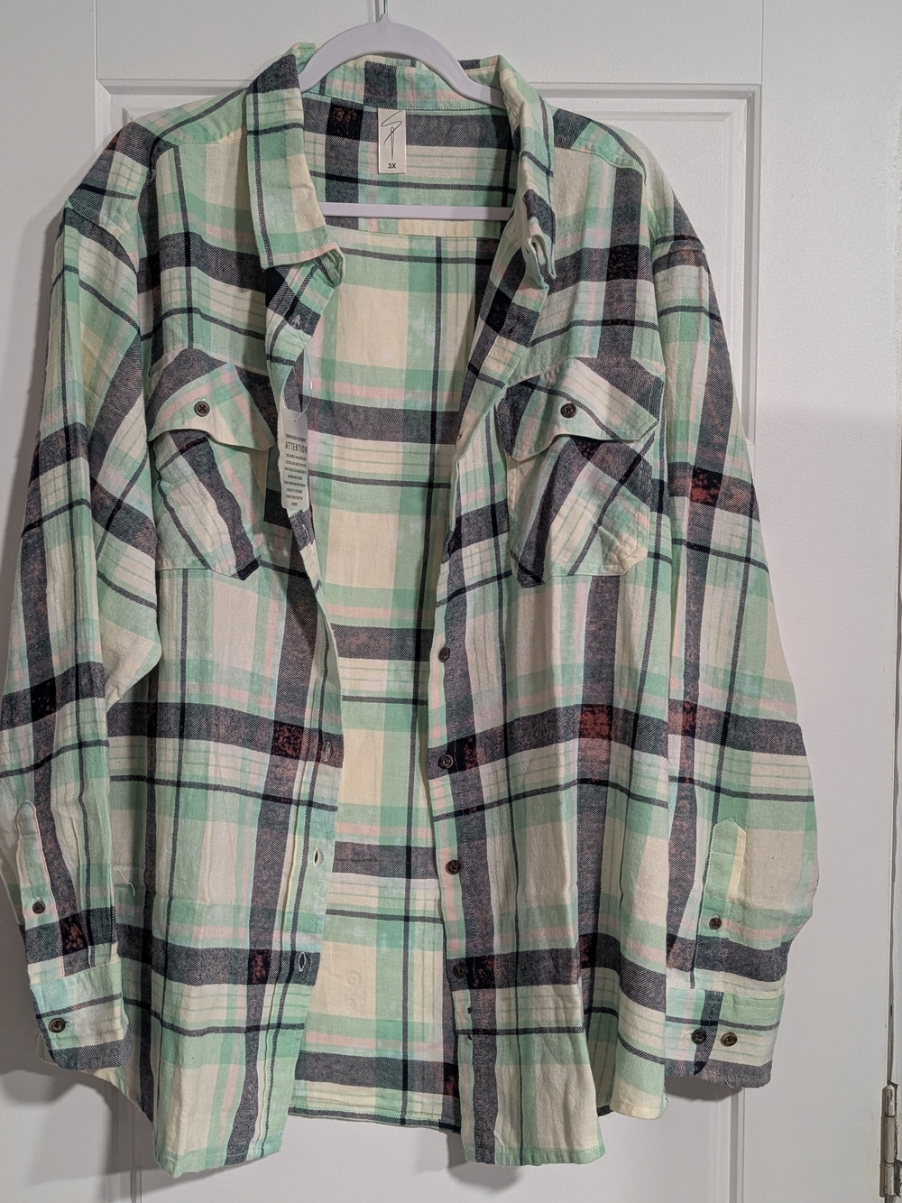 Light Green Plaid Flannel